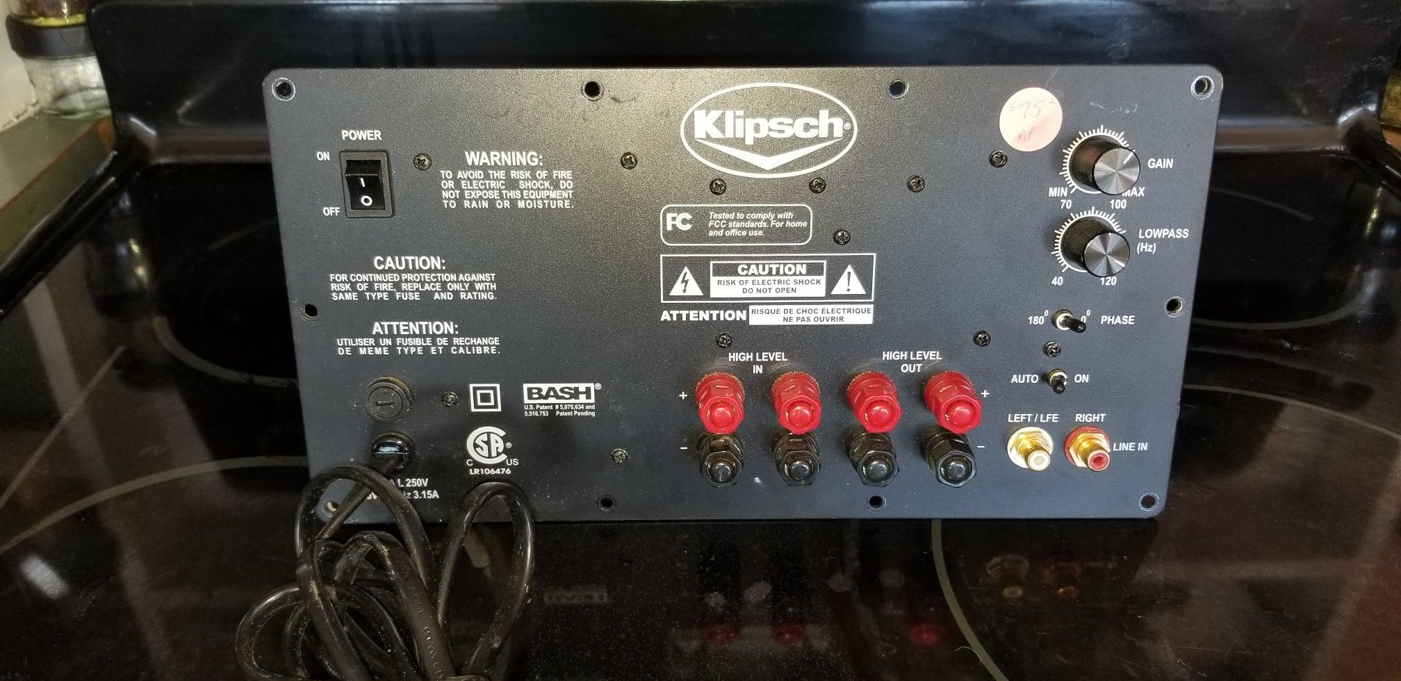 Klipsch Bash 350 watt amp