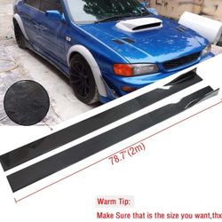 78.7'' /2M Carbon Fiber Side Skirt Splitter Lip