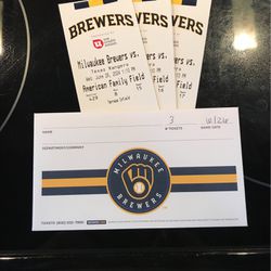 Milwaukee Brewers Tickets-(3)
