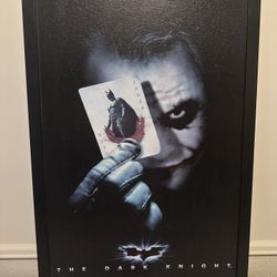 Joker The Dark Knight Heath Ledger Batman Framed Acrylic Art 24x36 DC Comics Very Rare Hard To Find