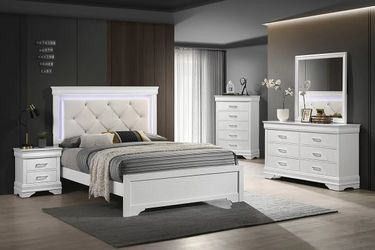 NEW💥White 4PC Queen Bedroom Set (Mattress not Included)