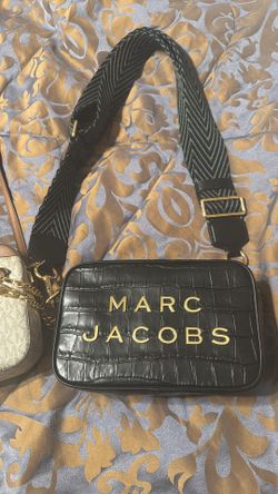 Marc Jacobs Black Croc-Embossed Camera Bag