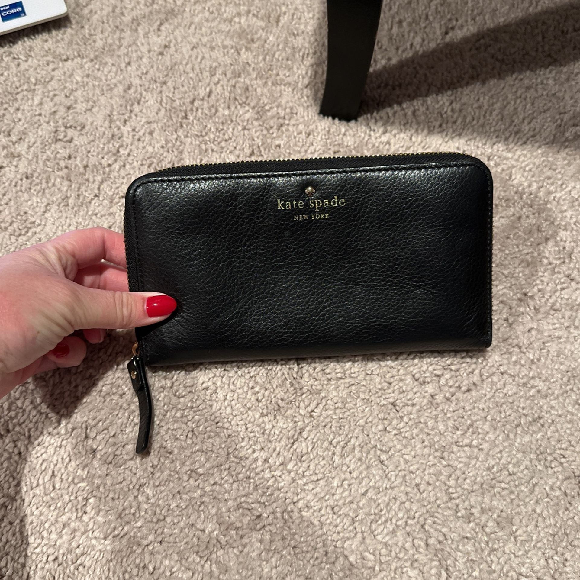 Black Leather Kate Spade Wallet