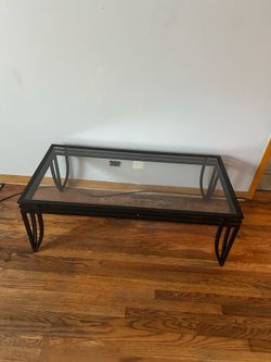 Glass coffee table