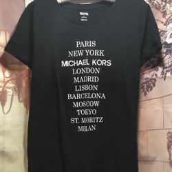 Michael Kors Black Logo T-Shirt Cities XL