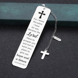 Baptism Gifts for Teen Girl Boy - Christian Bookmarks Gift for Women Men Faith, Pastor Appreciation Gifts for Men, Metal Bookmark Gift for Pastor Wife