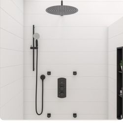 ALFI Brand ABSA20R-BM 20" Round Wall Shower Arm - Matte Black (Open Box)