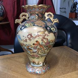 Large Antique Satsuma Vase