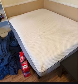 Full size foam mattress plus frame