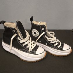 Converse Run Star Hike Hi 'Black' Canvas Platform Unisex Sneakers