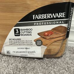 Farberware 3-Piece Wood Cutting Board Set