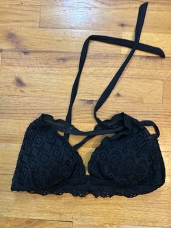 Size large Black lace bikini top