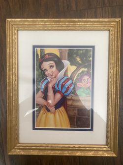 Snow White Disney Character Of The Month Framed Art Notecard 