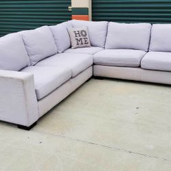 Light Grey Sectional Couch Delivery Available 