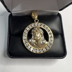 10k 10kt yellow gold Jesus Men’s pendant 