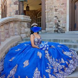 Royal Blue Quinceañera Dress🦋