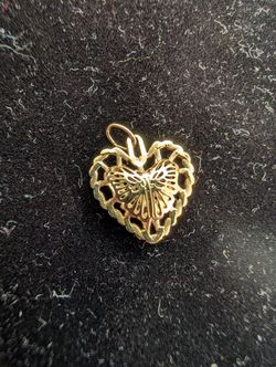 Real 14k Gold Heart Pendant