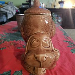 Vintage - McCoy- "Thinking Hound" Dog Treat Holder