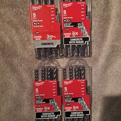 Milwaukee
4-Cutter SDS-PLUS Carbide Hammer Drill Bit Kit (5-Piece)