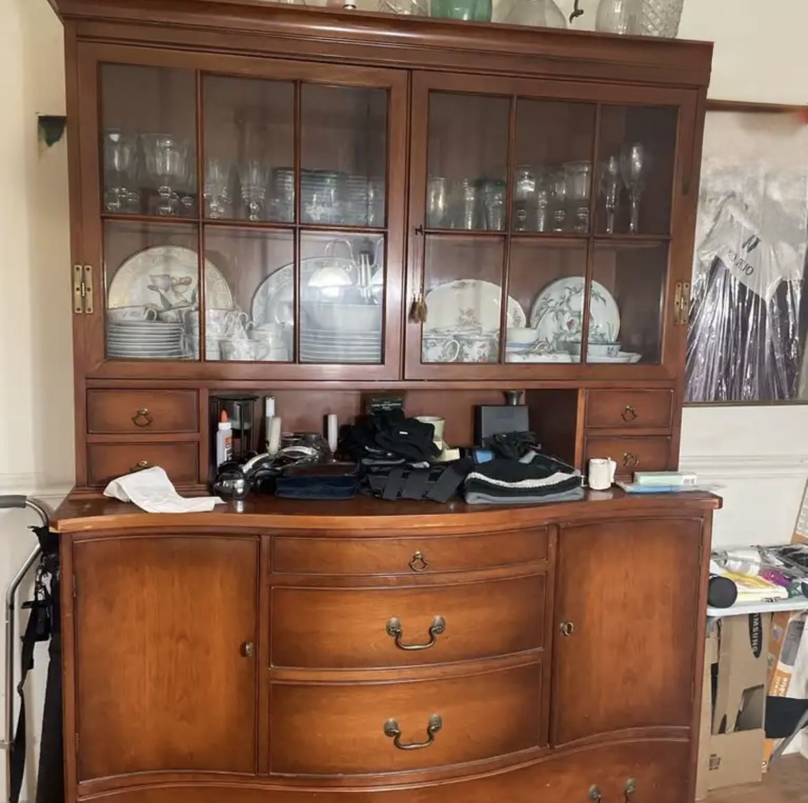 Cherry Red China Cabinet