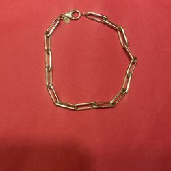 10k Paperclip Anklet 