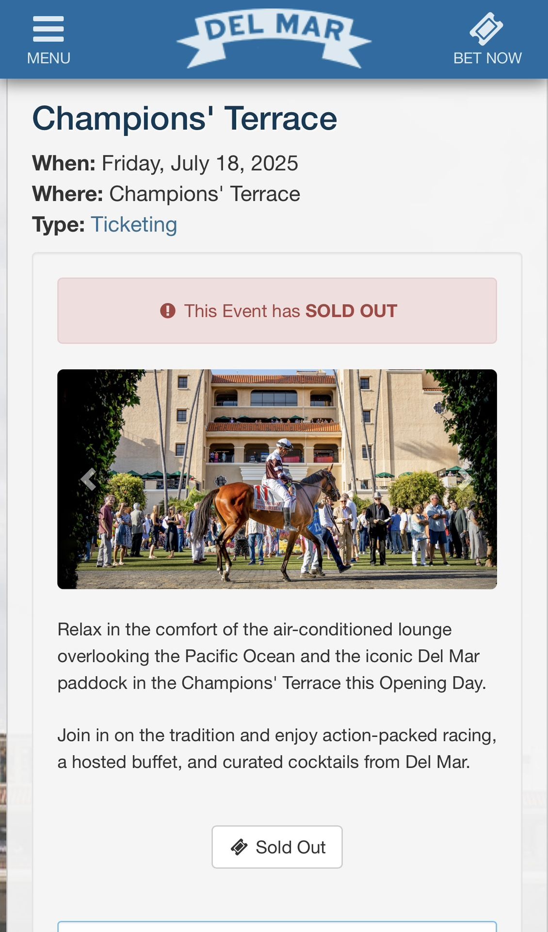 Del Mar Opening Day - Champions Terrace