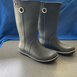 New Black Rubber Boots  W 9