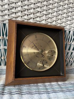 Airguide weather station barometer and temperature gauges vintage