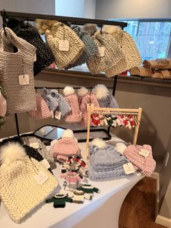 Handmade Crochet Hats For Adults And Children And Mini Sweater Ornaments