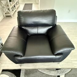 Black Leatherette Sofa