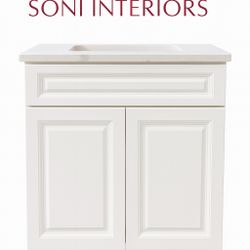 36” White Shaker Vanity $299 Plus tax