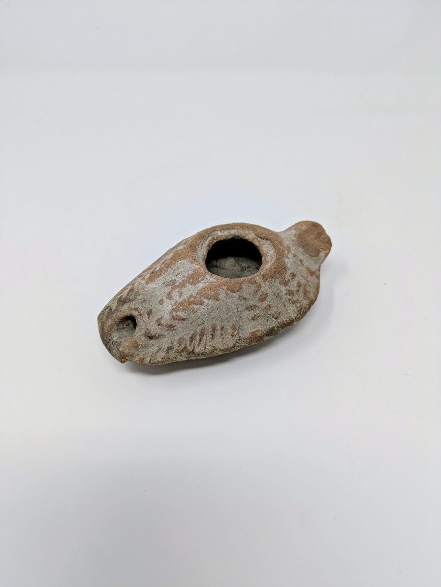 Ancient Byzantine Terracotta Oil Lamp (c. 4th Century CE)