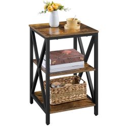 2 Target Yaheetech Sofa Side End Table with Shelf Metal Frame rustic style(address in description)  👇delivery 🚚 available within 15 miles with extra