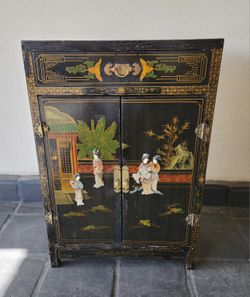 1950s Chinese Black Cabinet