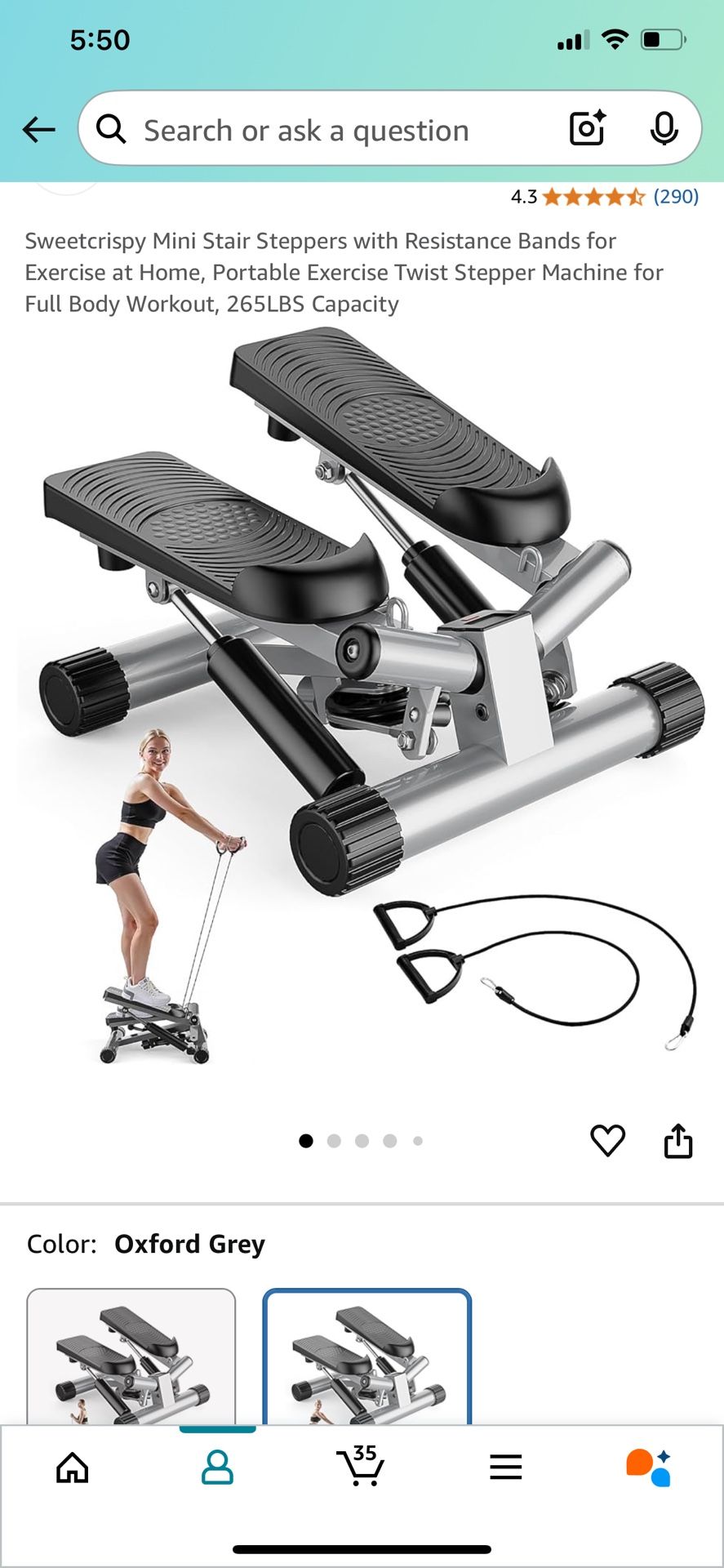 Mini Stair Steppers with Resistance Bands for Exercise at Home