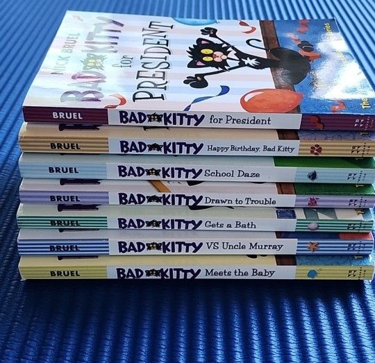 Nick Bruel Bad Kitty Books (Set Of 7)