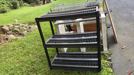 Black shelving