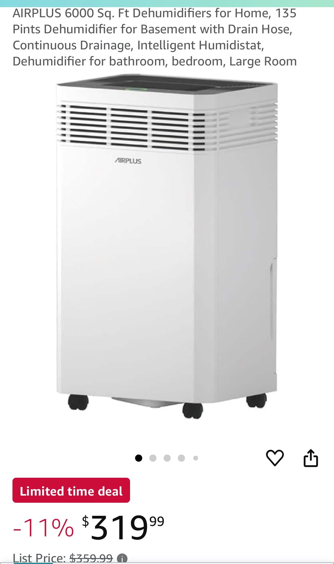Dehumidifier 6000sqft AirPlus