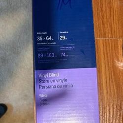 Levolor Custom Cut 34 x 64 Cordless Vinyl blinds #929740 *New