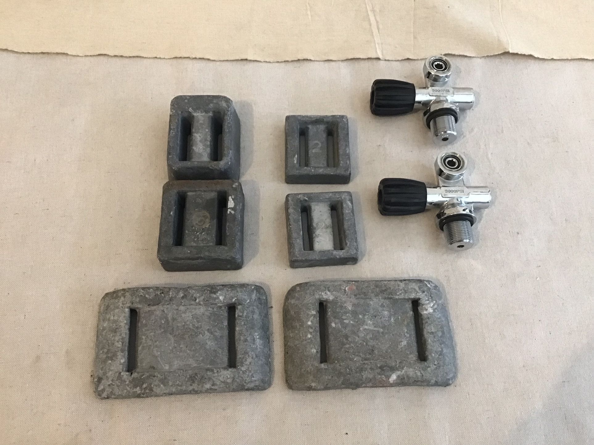 Lead Diving Weights & K-valves