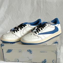 Fragment Design x Travis Scott x Air Jordan 1 Retro Low OG SP ‘Sail Military Blue’