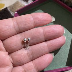 Real Silver Small Stud Earrings $17