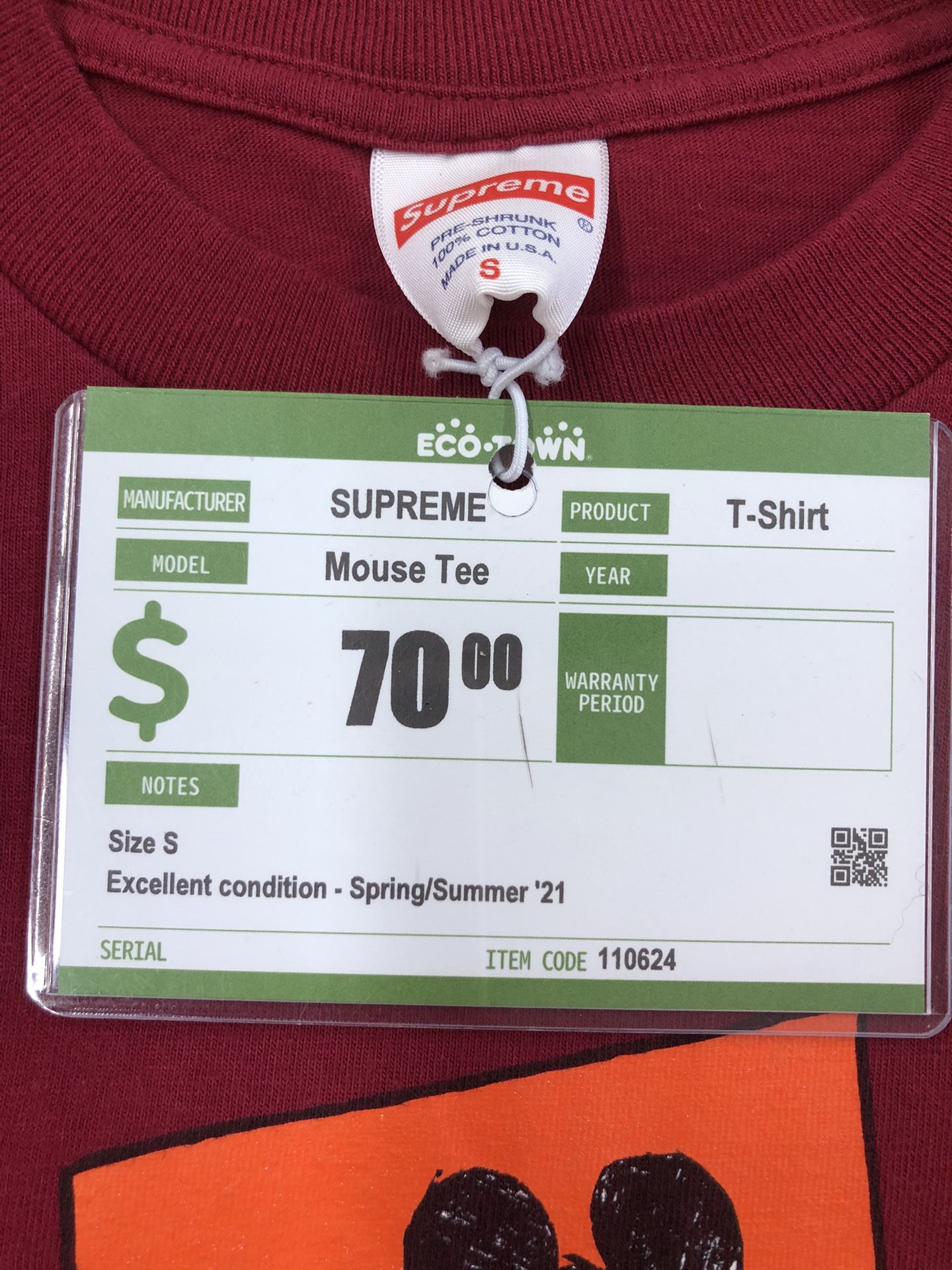 Supreme Mouse Tee (size S)