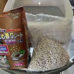 Toletta Cat Litter Box With Pellets And Sheets