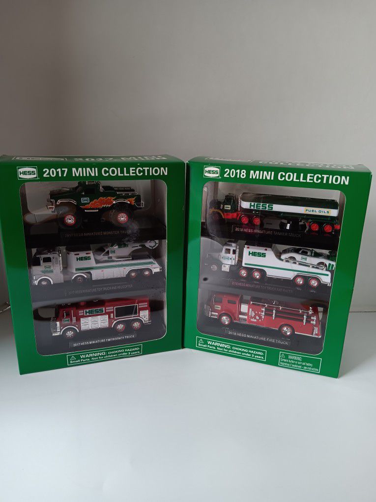 Hess 2017 & 2018 Mini Collection Vehicle Truck Set Of 6 (2 Boxes) Diecast 