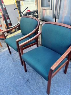 2  waiting reception chairs