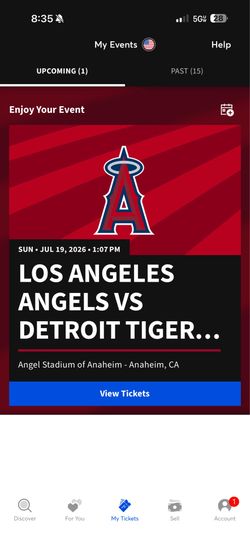 Angels vs Detroit tickets x2