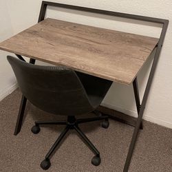 Foldable Gray Desk w/Chair