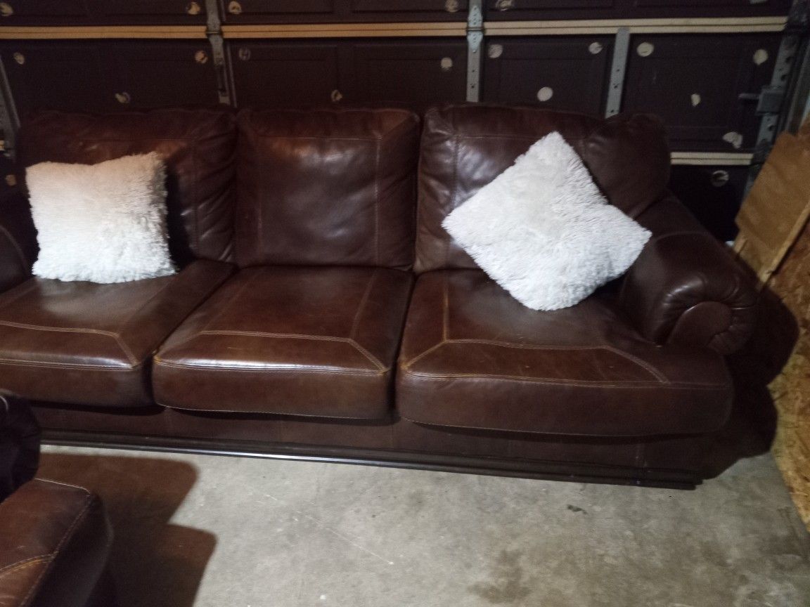 Brown Leather Couches 