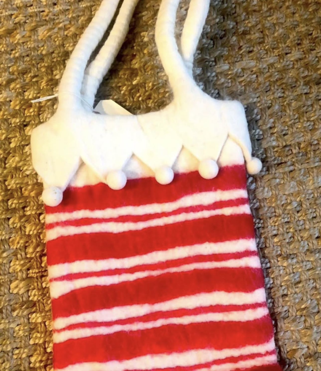 Handmade Pure Wool Felt Christmas Handle Purse